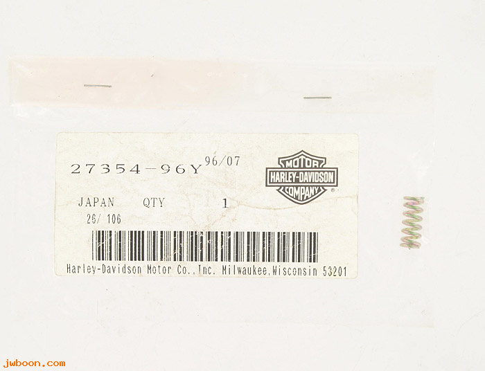   27354-96Y (27354-96Y): Spring, carburetor - NOS - Buell S1, S3, M2 late'96-'99