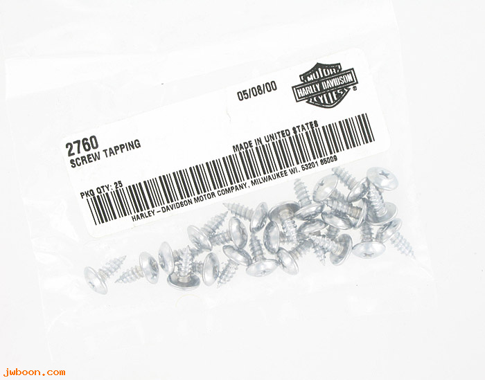       2760.25pack (    2760): Screws, 10-16 x 1/2" Phillips truss hd,self tapping-NOS-FL,FLT,FX