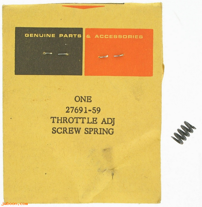   27691-59 (27691-59): Spring,throttle lever stop screw-NOS-FL,FLH 67-70.XLH,XLCH 66-71.