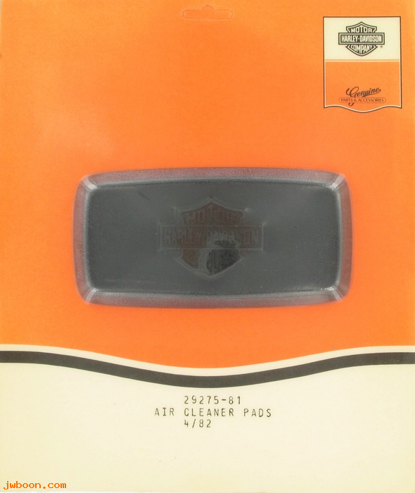   29275-81 (29275-81): Pad,air cleaner,with Bar&Shield - NOS-Anniversary XLHA L82. FL,FX