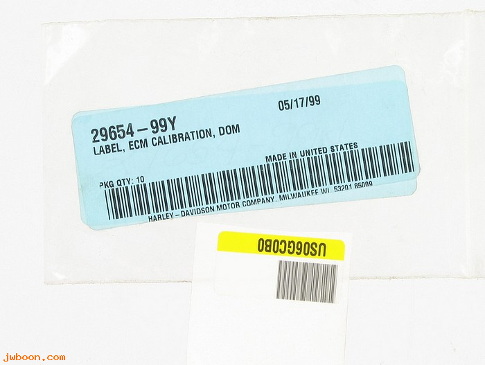   29654-99Y (29654-99Y): Label / Decal, ECM calibration - NOS - Buell
