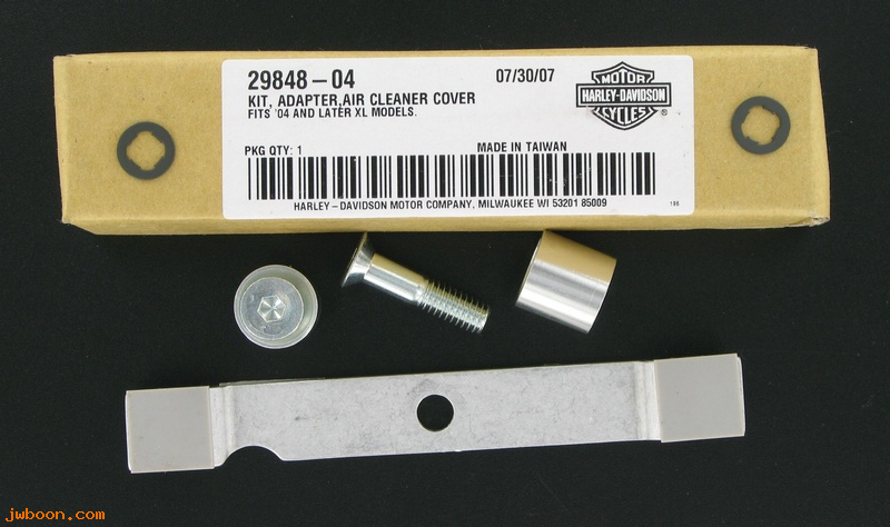   29848-04 (29848-04): Adapter kit - air cleaner cover - NOS - Sportster XL '04-