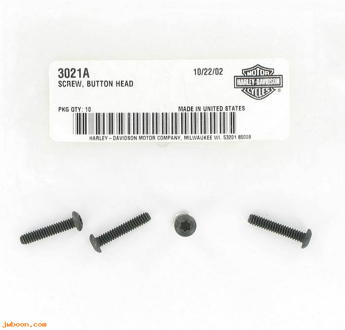       3021A (    3021A): Screw, 10-24 x 1" Torx button head - NOS - FXDXT,Dyna Super Glide