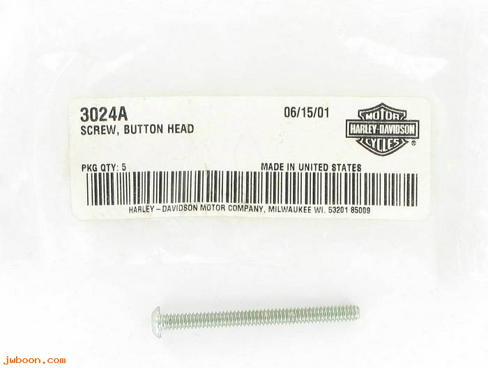       3024A (    3024A): Screw, 10-24 x 2-1/4" Torx button head - NOS - FXDXT 01-03