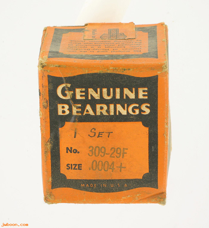     309-29F.boxedun (24372-29): Bearings set, connecting rod  +.0004" - NOS - 750cc '29-'73