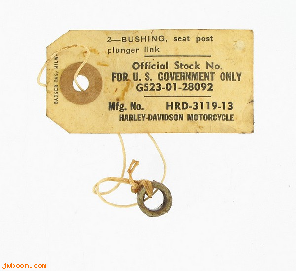    3119-13 (51644-13 / BE56): Bushing, plunger link, seat post - NOS - All models '13-'80