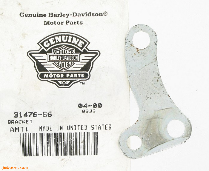   31476-66 (31476-66): Bracket, starter motor - NOS - Big Twins FL '65-'88. AMF Harley-D