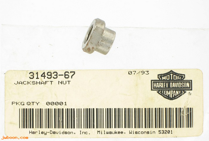   31493-67 (31493-67): Nut, starter shaft, left hand thread-NOS-Servi-car.FL65-88.FX.XL