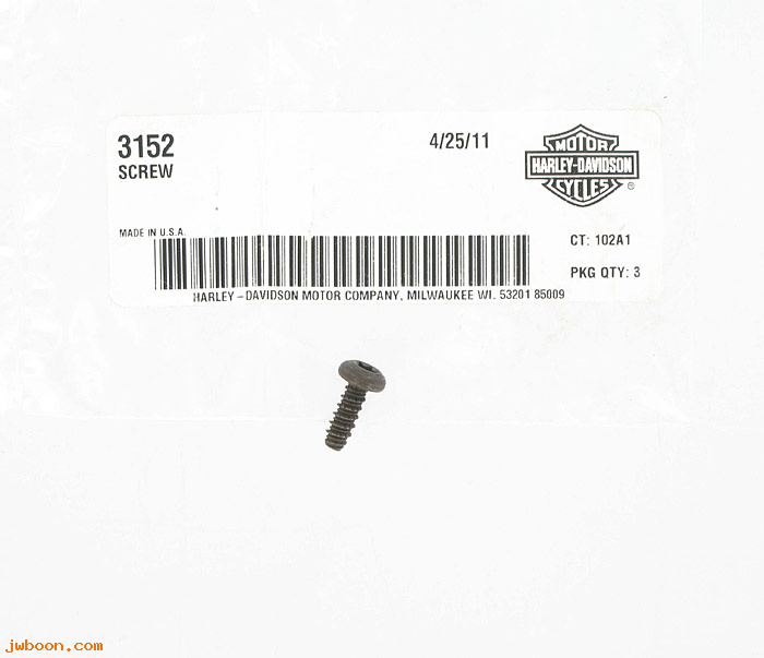       3152 (    3152): Screw, no.10 x 1/2" Torx pan head - NOS