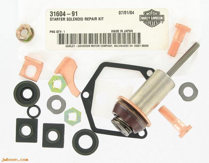   31604-91 (31604-91): Starter solenoid repair kit - NOS - Evo 1340cc, Twin Cam '91-'05