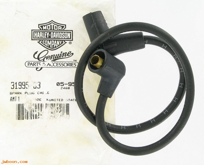   31995-83 (31995-83): Cable, spark plug - 20" - NOS - Sportster XLS 83-85. Buell 95-98