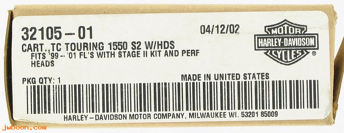   32105-01 (32105-01): Cartridge,1550 Stage 2&perf hds 1x "Screamin Eagle" NOS. Touring