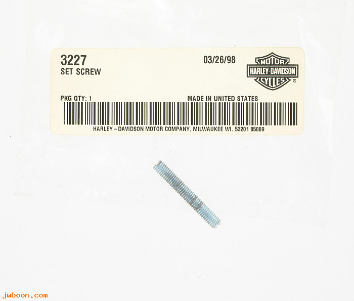       3227 (    3227): Set screw, M5 x 0.8 x 35 mm hex socket - NOS