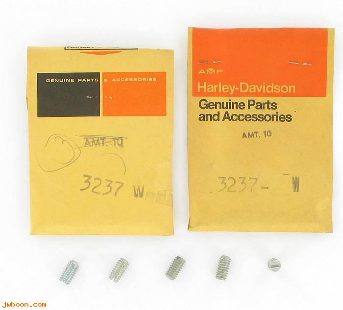       3237W (    3237W): Set screw, 1/4"-20 x 1/2" slotted - NOS - FL, FLH '66-early'79