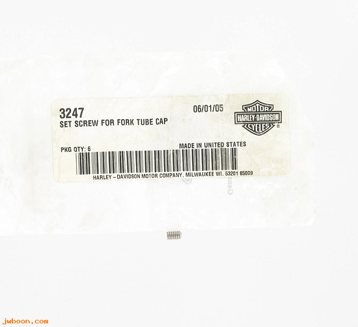       3247 (    3247): Set screw, 8-32 x 1/4" - fork stem cap - NOS