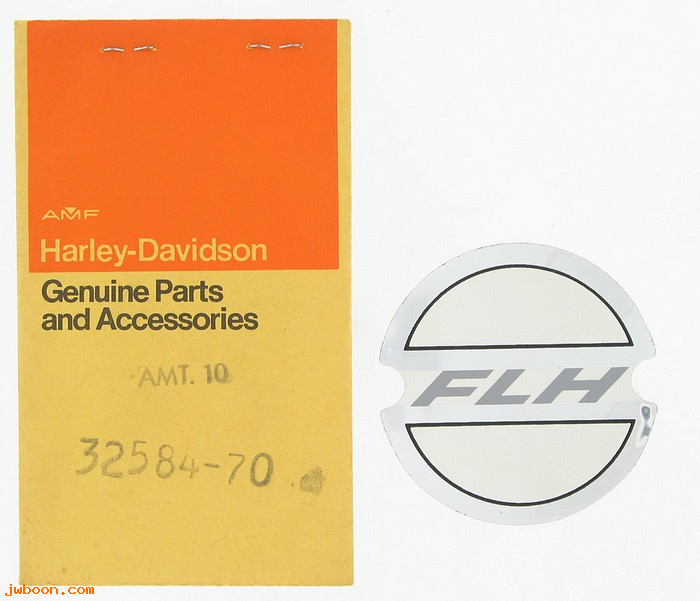   32584-70 (32584-70): Label, timer cover:  "FLH" - NOS - Electra Glide FLH '70-'79. AMF