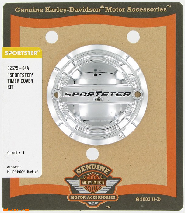   32675-04A (32675-04A): Timer cover - "Sportster" collection - NOS - Sportster XL's '04-