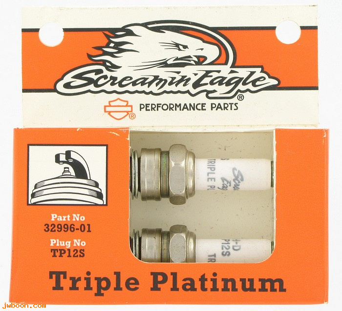   32996-01 (32996-01): Spark plugs - 2-pack - triple platinum - Screamin' Eagle - NOS