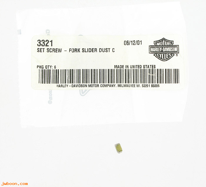      3321 (    3321): Set screw - fork slider dust cover - NOS