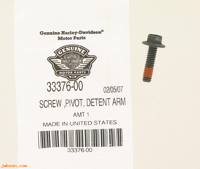   33376-00 (33376-00): Pivot screw, 1/4"-20 x 1" flange hex - detent arm - NOS