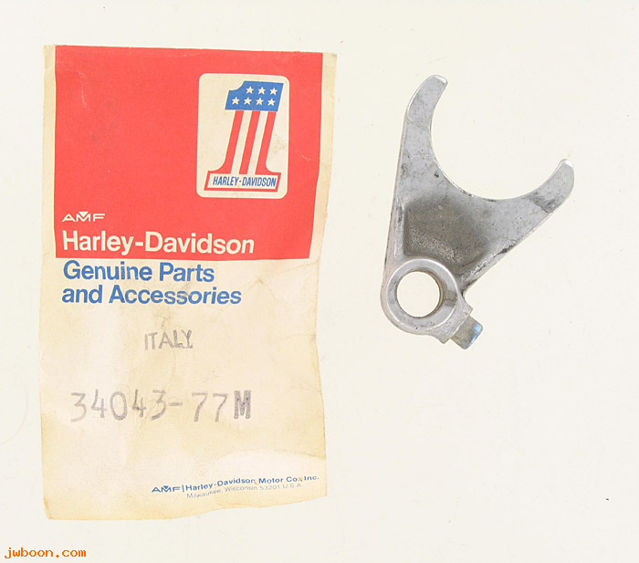   34043-77M (34043-77M / 27932): Fork, gear shifter - 4th & 5th, NOS.MX 250 competition model 1978