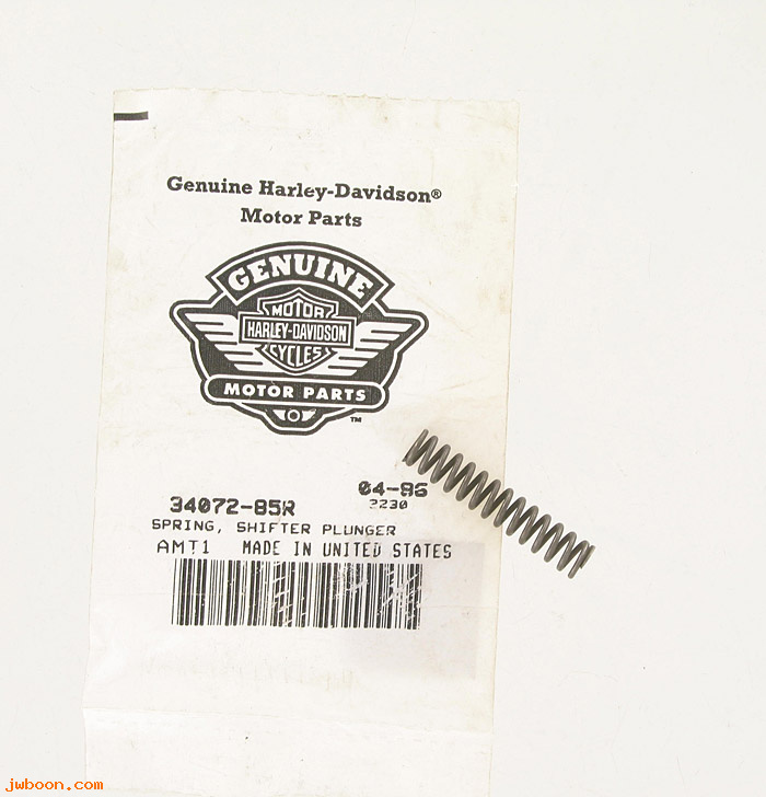   34072-85R (34072-85R): Spring - shifter plunger - NOS - Sportster. XR750 '89-