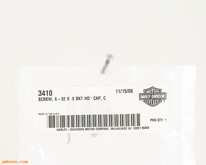       3410 (    3410): Screw, 6-32 x 1/2" hex socket head - NOS