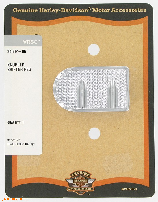   34602-06 (34602-06): Shifter peg - knurled chrome collection - NOS - VRSCSE2 '06