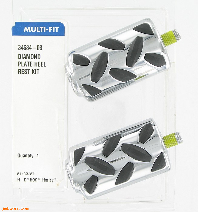   34684-03 (34684-03): Heel rest kit - diamond plate collection - NOS