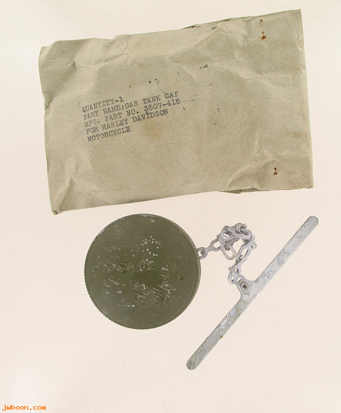    3507-41B ( 3507-41B / 3507-36): Cap, gas tank, with chain  -  Eaton - NOS - All models '36-'64