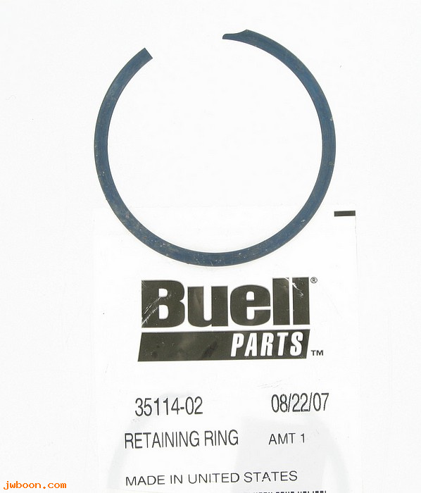   35114-02 (35114-02): Retaining ring - NOS - Sportster XL's. Twin Cam '03-