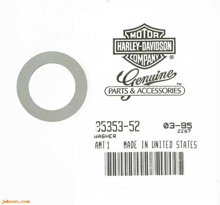   35353-52A (35353-52): Thrust washer, mainshaft right - NOS- Sportster 54-e84,late style
