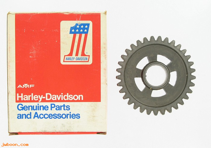   35600-74P (35600-74P / 23536): First gear, countershaft - 33 T - NOS - SS,SX250 late'75-'78. AMF