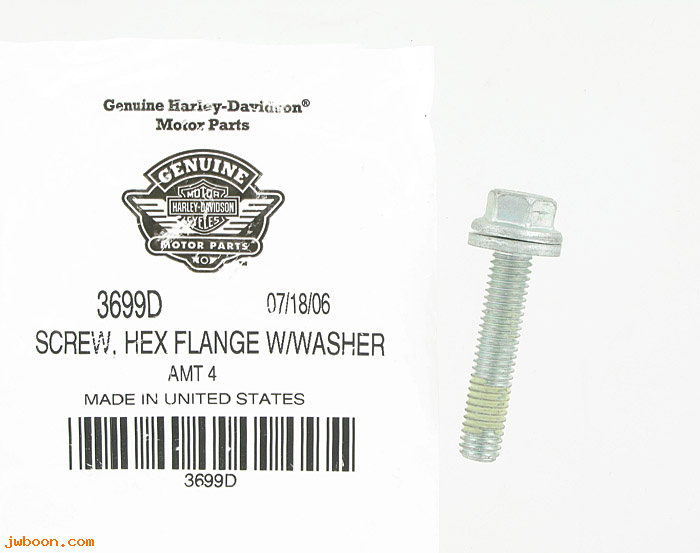       3699D (    3699D): Screw, 3/8"-16 x 2" flange hex head - grade 8, w.lockpatch, sems