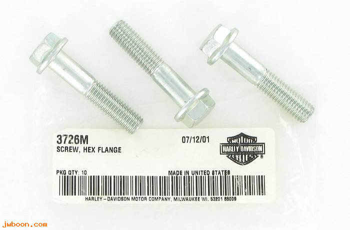       3726M (    3726M): Screw, M10 x 1.5 x 50 flange hex head - NOS - V-rod