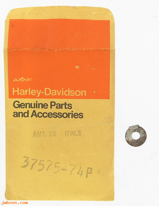   37575-74P (37575-74P / 19640): Washer, lock tab - NOS - MX250 1975;1978. SS,SX 175/250 74-78.AMF