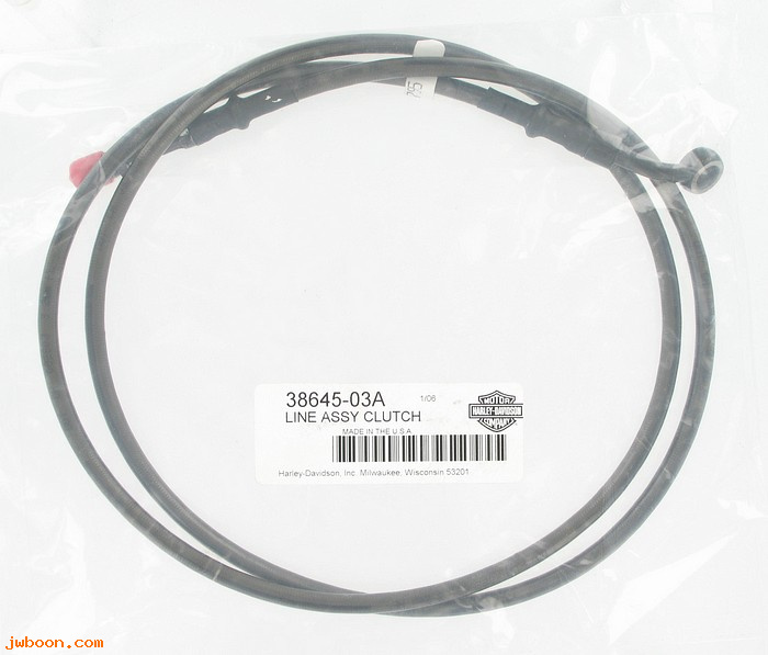   38645-03A (38645-03A): Hydraulic clutch line, black braided stainless - NOS - FXSTD '00-