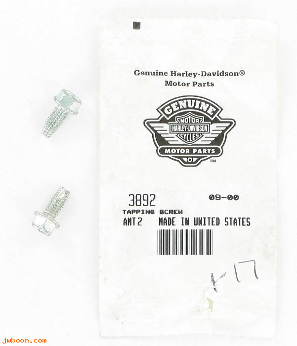       3892 (    3892): Screw, 1/4"-20 x 5/8" serrated flange hex head - self tapping,NOS