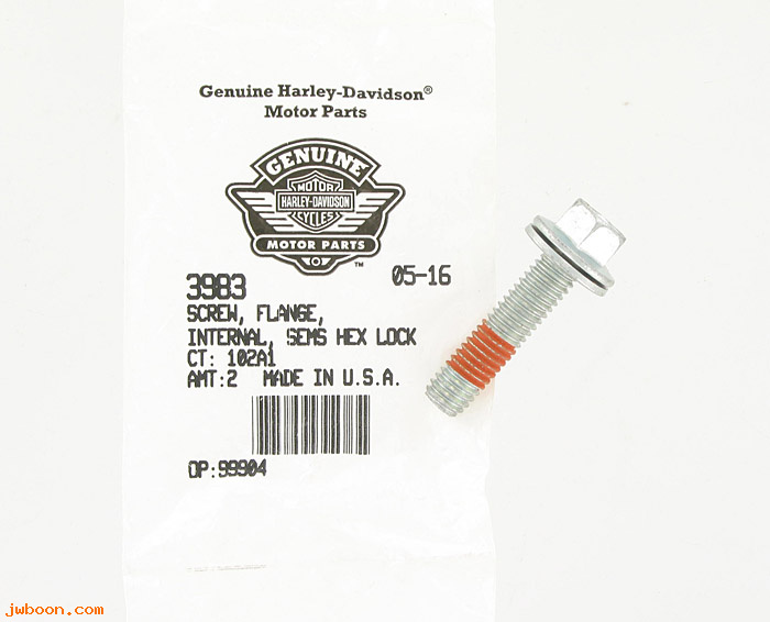       3983 (    3983): Screw, 3/8"-16 x 1-5/8" flange washer head - grade 8, w.lockpatch