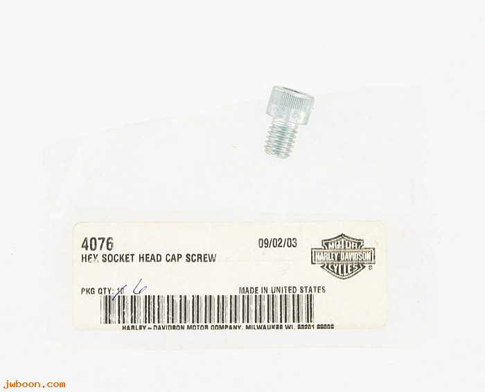       4076 (    4076): Screw, 3/8"-16 x 1/2" hex socket head - grade 8 - NOS - XL,XR1200