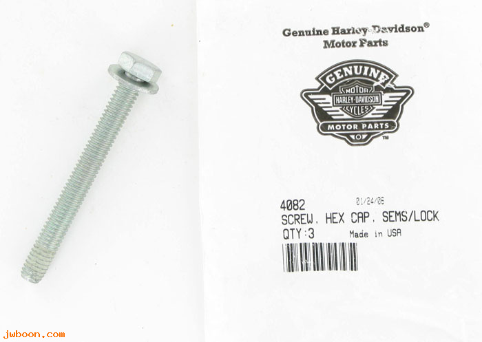       4082 (    4082): Screw, 5/16"-18 x 3" - with washer and lock patch - NOS