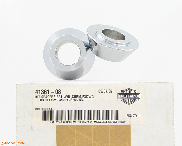   41361-08 (41361-08): Front wheel spacer kit - tapered - NOS - FXDWG, FXDF '08-