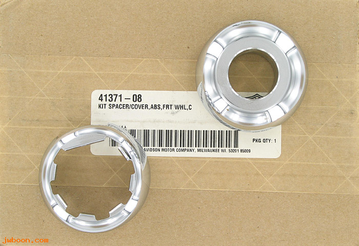  41371-08 (41371-08): Front wheel spacer kit - domed - NOS - Touring models '08-   ABS