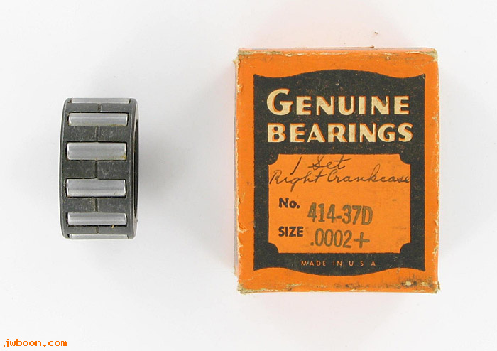     414-37D (24671-37): Bearing, right side  +.0002" oversize - NOS - 750cc '37-'73