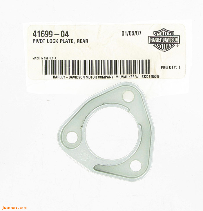  41699-04 (41699-04): Pivot lock plate - rear - NOS - Sportster XL