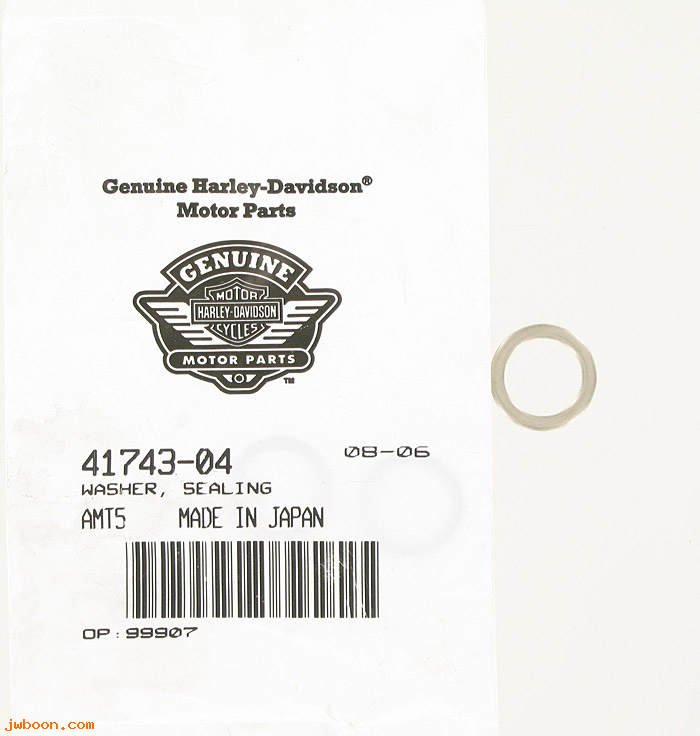   41743-04 (41743-04): Sealing washer - 12 mm - NOS - Sportster XL, dual brakes