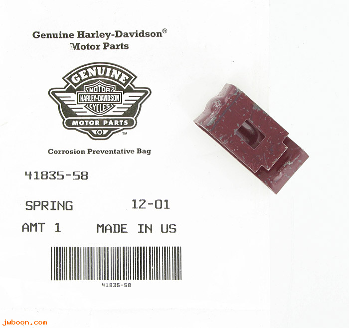   41835-58 (41835-58 / 83371-51): Spring,brake shoe hold down/Retainer,brake shoe,NOS - FL,FX 58-72