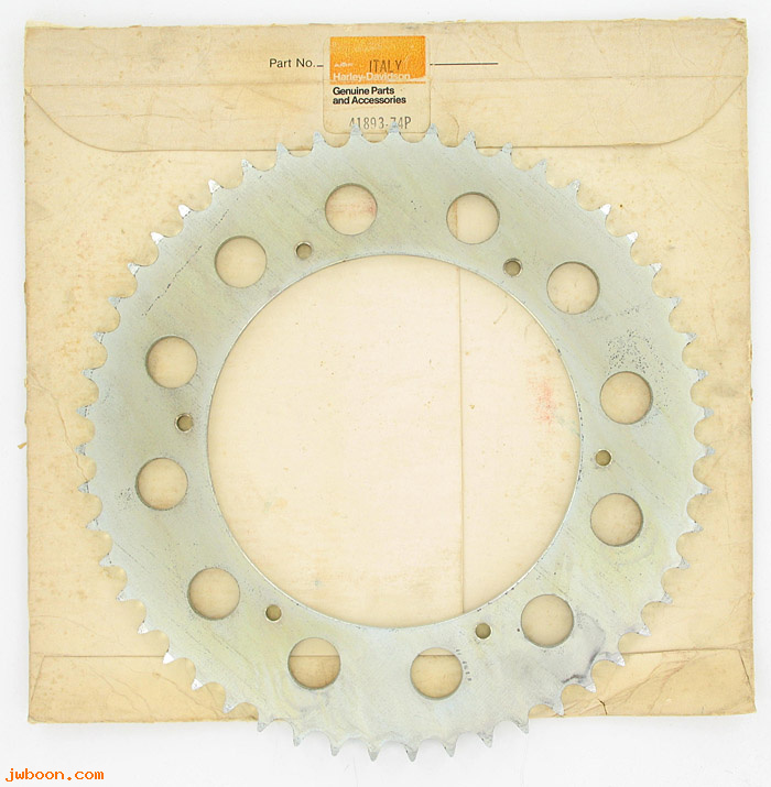  41893-74P (41893-74P / 22220): Sprocket - 51 T - NOS - SX 175 early'74, aluminum hub type. AMF