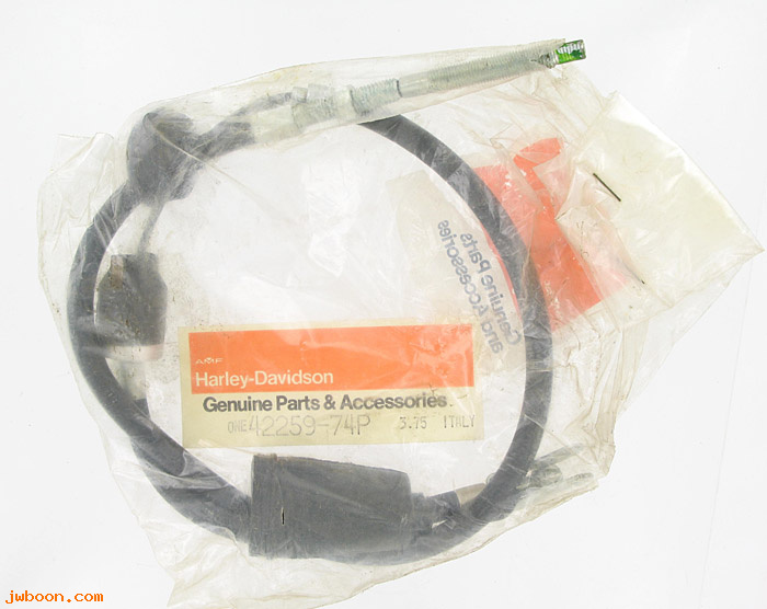   42259-74P (42259-74P / 20320): Rear brake cable - with switch - NOS - SX 175/250 L'74-e'75. AMF