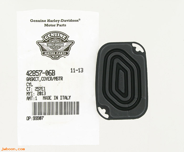   42857-06B (42857-06B): Gasket, master cyl. cover - NOS - V-rod '06-    Touring '08-